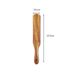 Acacia Teak Wood Long-Handled Cooking Spatula Set – Perfect for Mixing & Serving in Style!