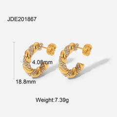 18K Gold Plated Hoop Earrings