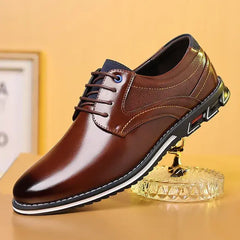 Retro Men Shoes Business Brand Leather Shoes