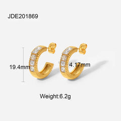 18K Gold Plated Hoop Earrings