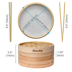 2-Tier Bamboo Steamer