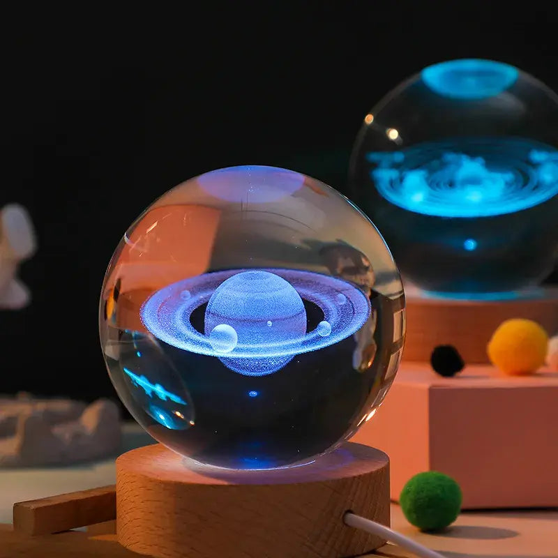 Crystal Night Ball with Base