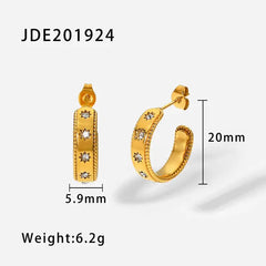 18K Gold Plated Hoop Earrings